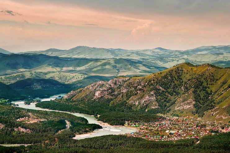 Вид на село с вершины горы